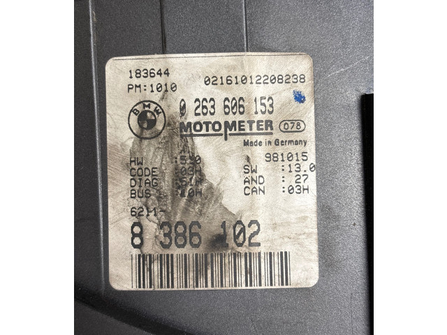 Přístrojová deska  BMW 3 E46 2001 8386102, 0263606153  