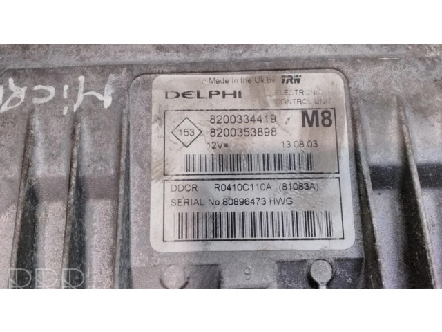 Řídící jednotka 8200334419, 8200353898   Nissan Micra 2004