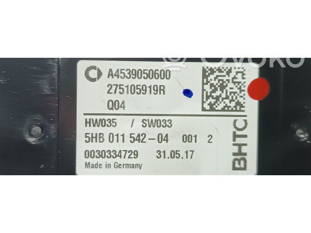 Блок управления климат-контролем A4539050600, 275105919R   Smart ForFour II W453