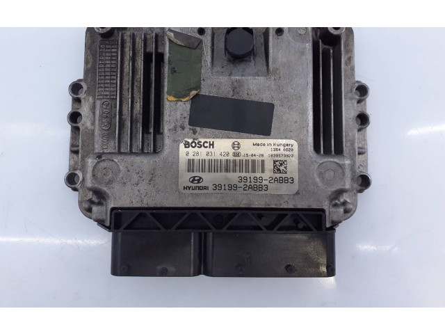 Řídící jednotka 391992ABB3, 0281031420   Hyundai ix35 2010