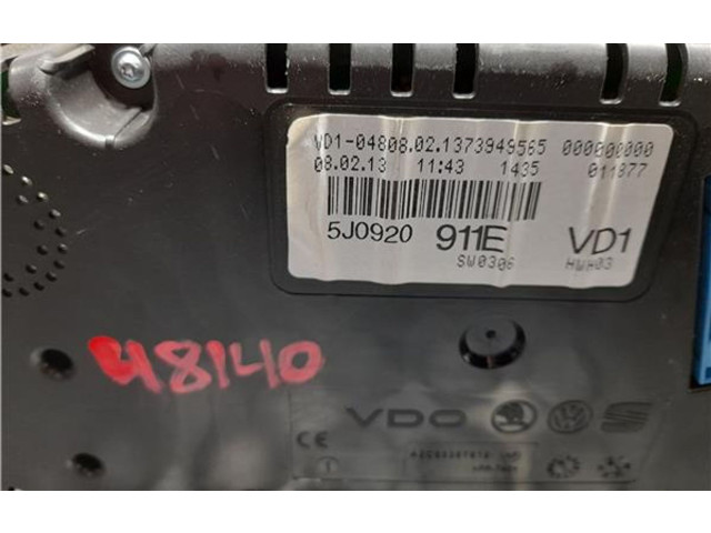 Přístrojová deska  Skoda Fabia Mk2 (5J) 2011 5J0920911E  