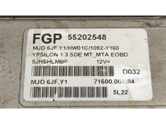 Блок управления двигателя 55202548   Lancia Ypsilon