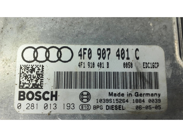 Блок управления двигателя 4F0907401C, 4F1910401B   Audi A6 S6 C6 4F