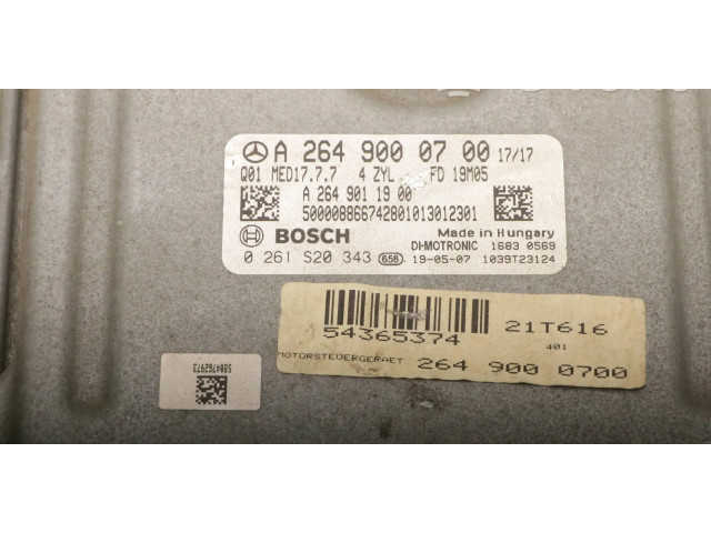 Řídící jednotka A2649000700, 0261S20343   Mercedes-Benz C W205 2019