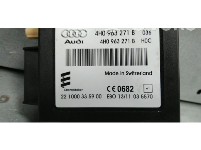 Блок управления кондиционером 4H0963271B, 4H0963271C   Audi A8 S8 D4 4H
