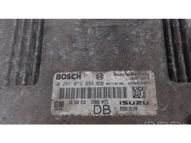 Řídící jednotka 55560810, 0281012694   Opel Astra H 2006