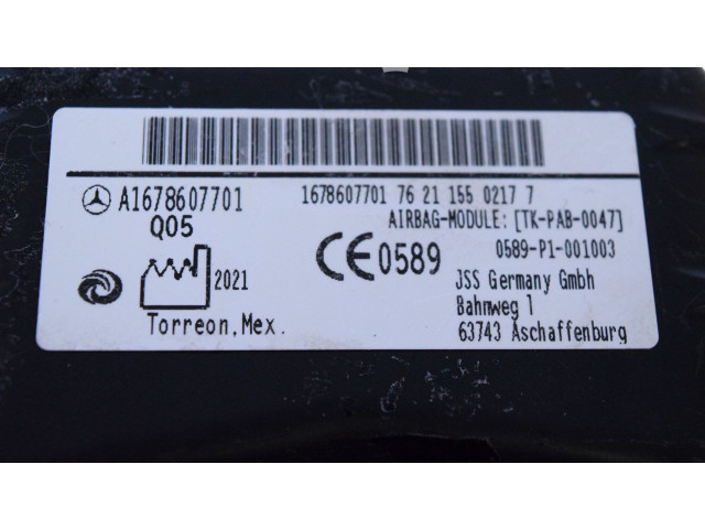 Подушка безопасности пассажира A1678607701   Mercedes-Benz GLE W167