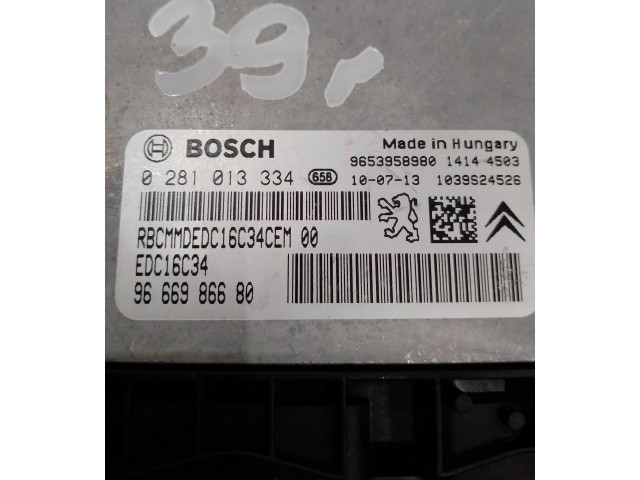 Řídící jednotka 0281013334   Peugeot 3008 I 2012