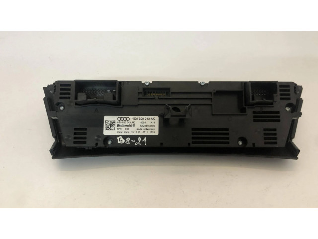 Блок управления климат-контролем 4G0820043AK, A2C85164100   Audi A6 C7