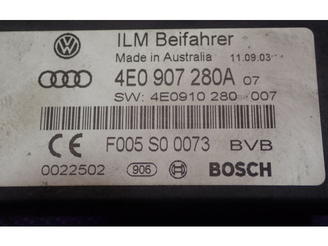 Блок управления 4E0907280A, 4E0907280A   Audi A8 S8 D3 4E