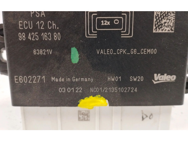 Pojistková skříňka Řídící jednotka BSM 9842516380   Opel Corsa F 2022