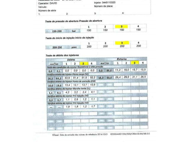 Vstřikovač 338002A900, 0445110320   KIA Ceed     