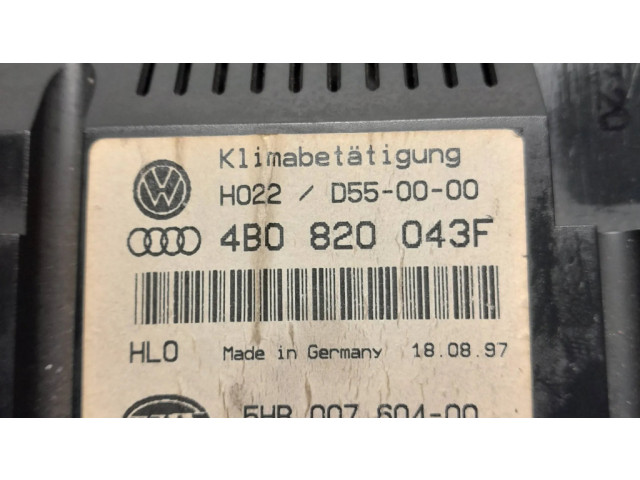 Блок управления климат-контролем 4B0820043F, D550000   Audi A6 S6 C5 4B