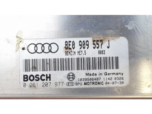 Блок управления двигателя 8E0909557J, 0261207977   Audi A4 S4 B6 8E 8H