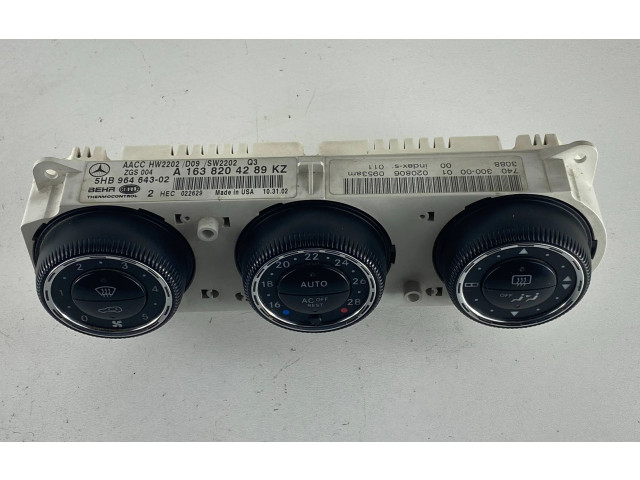 Блок управления климат-контролем A1638204289   Mercedes-Benz ML W163