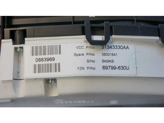 Přístrojová deska  Volvo V60 2011 31343330, 31343330AA  