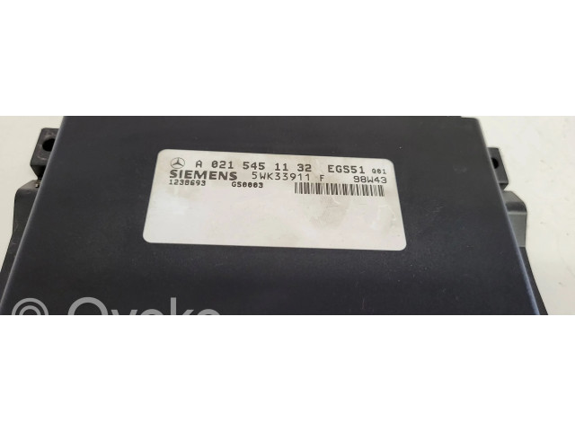 Блок управления коробкой передач A0215451132, 5WK33911F   Mercedes-Benz E W210