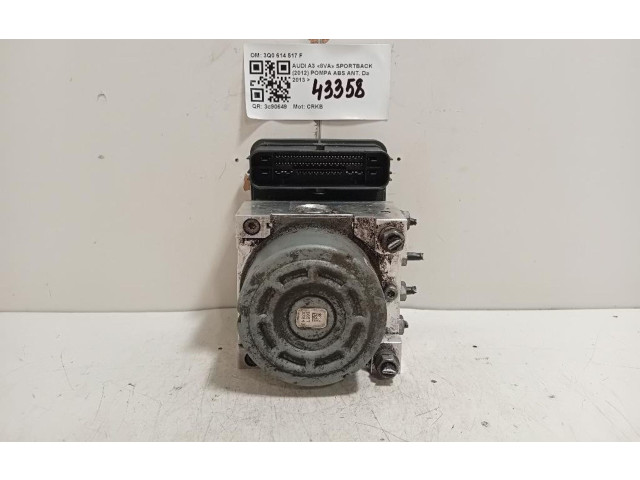 Блок управления АБС 3Q0614517F, 3Q0614517F   Audi A3 S3 8V