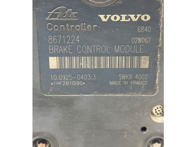 Блок АБС 8671224, 10092504033   Volvo  V70  2000 - 2004 года
