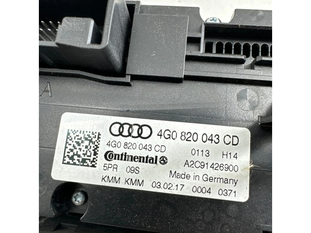 Блок управления климат-контролем 4G0820043CD, A2C91426900   Audi A6 S6 C7 4G