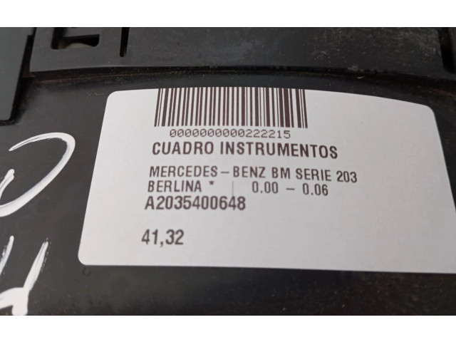 Přístrojová deska  Mercedes-Benz C W203  A2035400648  