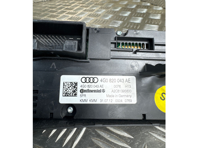 Блок управления климат-контролем 4G0820043AE, A2C81395600   Audi A6 S6 C7 4G