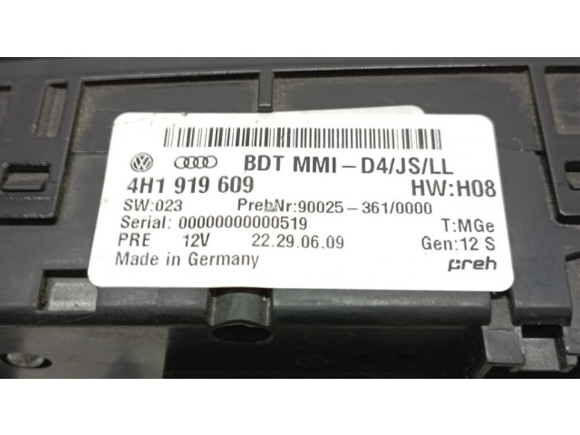 Блок управления климат-контролем 4H1919609   Audi A8 S8 D4 4H
