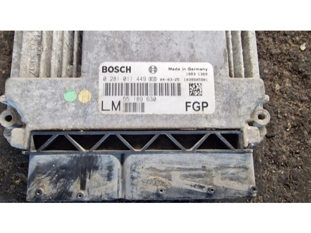 Блок управления двигателя 0281011449   Opel Vectra C