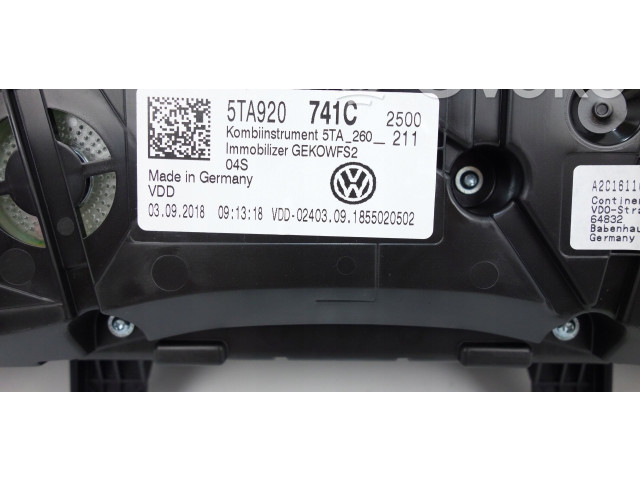 Панель приборов 5TA920741C, 5TA920741C   Volkswagen Touran III       