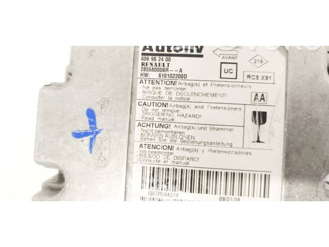 Блок подушек безопасности 606982400, 285580006RA   Renault Laguna III