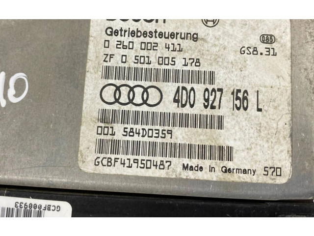 Блок управления коробкой передач 4D0927156L, 0260002411   Audi A8 S8 D2 4D
