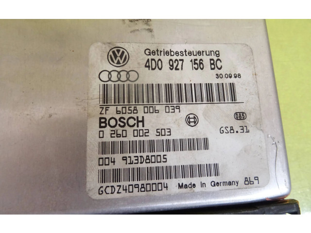 Блок управления коробкой передач 4D0927156BC, 0260002503   Audi A8 S8 D2 4D