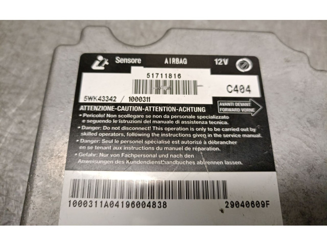 Блок подушек безопасности 51711816, 5WK4332   Fiat Stilo
