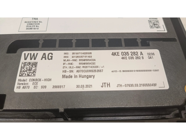 Блок управления 4KE035282A, 8W0907239C   Audi A4 S4 B9 8W