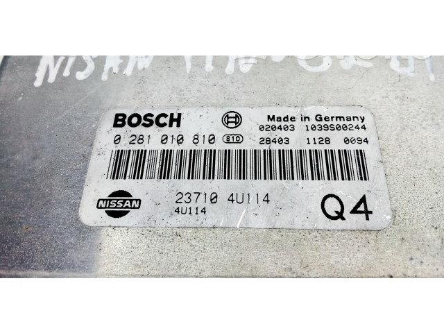 Блок управления двигателя 237104U114, 0281010810   Nissan Almera Tino