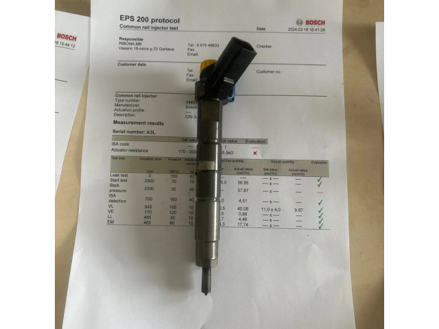 Vstřikovač A6540700187   Mercedes-Benz E W213  pro naftový motor 2.2  
