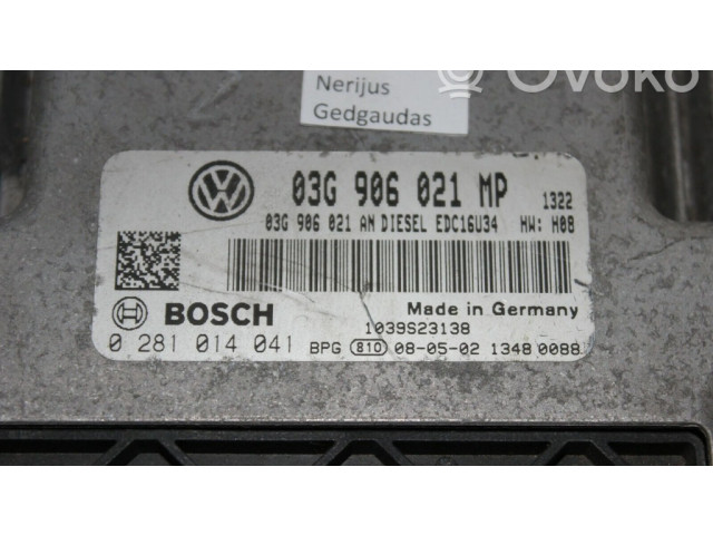 Блок управления двигателя 03G906021MP, 0281014041   Volkswagen Golf Plus