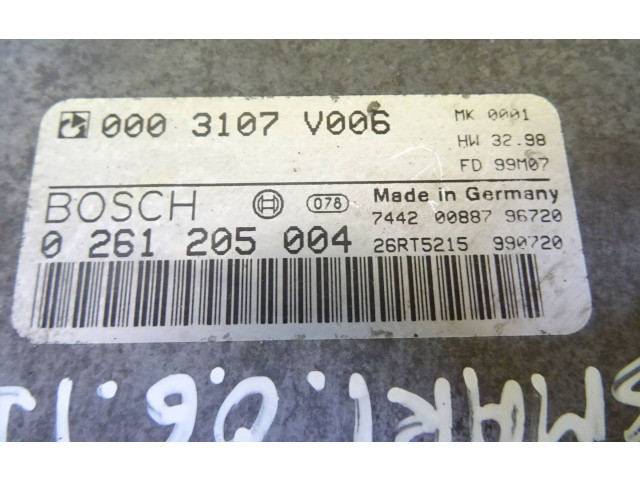 Блок управления двигателя 0261205004, 0003107V006   Smart ForTwo I