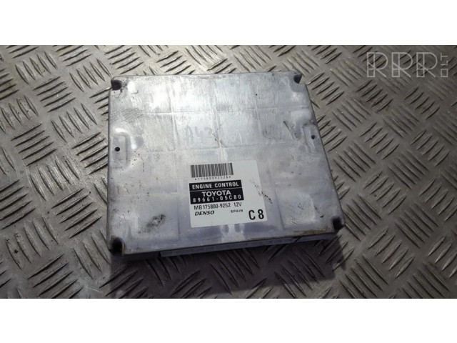 Блок управления двигателя 8966105c80, 89661-05c80 mb175800-9252   Toyota Avensis T250