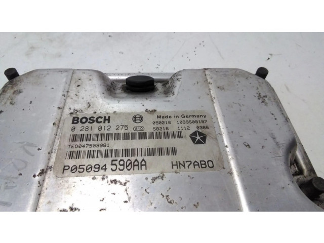 Блок управления двигателя P05094590AA, 0281012275   Chrysler Voyager