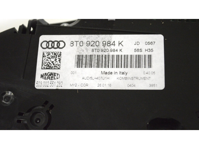 Přístrojová deska  Audi A5 2016 8T0920984K  
