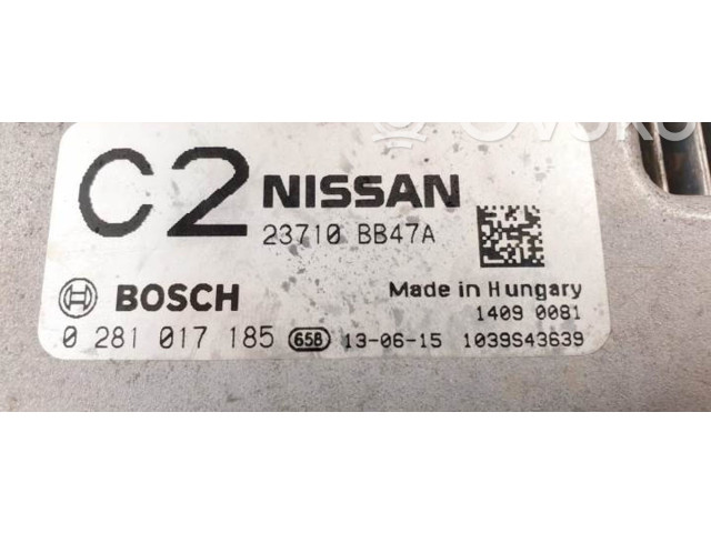 Řídící jednotka 0281017185, 1039S43639   Nissan Qashqai 2007