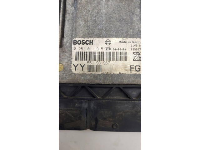 Блок управления двигателя 55193967, 0281011915   Opel Signum