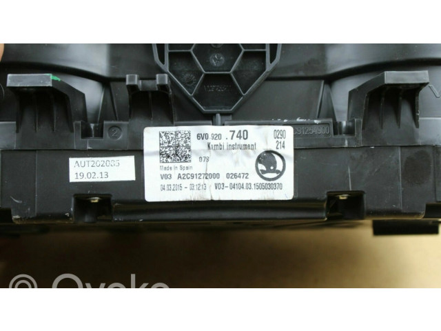 Přístrojová deska  Skoda Fabia Mk2 (5J) 2009 6V0920740  