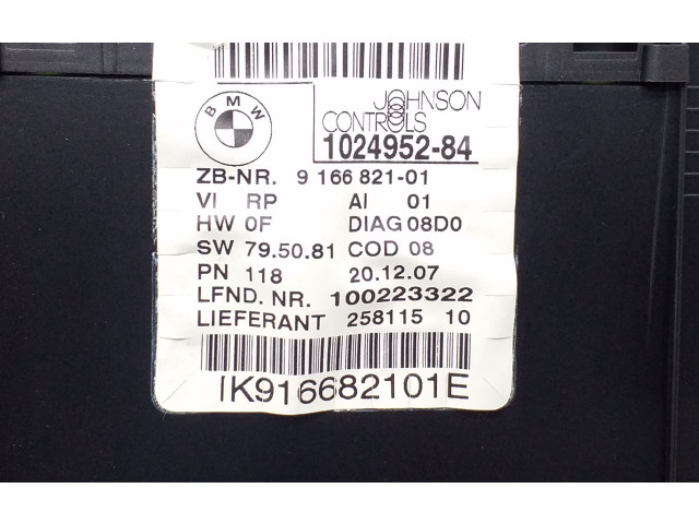 Přístrojová deska  BMW 1 E81 E87 2008 102495284, 916682101  