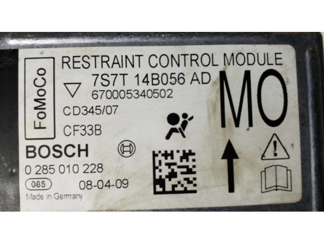 Блок подушек безопасности 7S7T14B056AD, 0285010228   Ford Mondeo MK IV