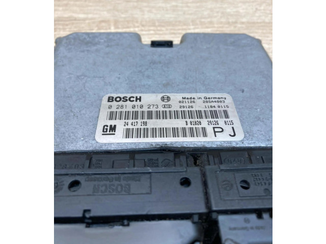 Блок управления двигателем Блок управления 24417198, 0281010273   Opel Omega B2