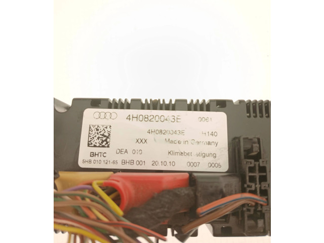 Блок управления климат-контролем 4H0820043E, 5HB01012165   Audi A8 S8 D4 4H