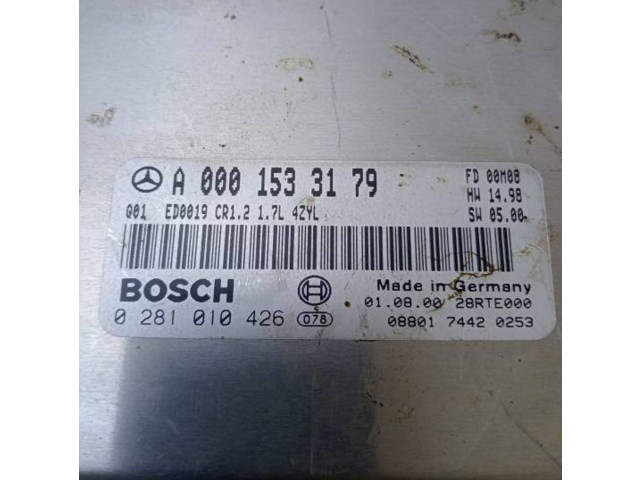 Řídící jednotka A0001533179, 28RTE000   Mercedes-Benz A W168 2001