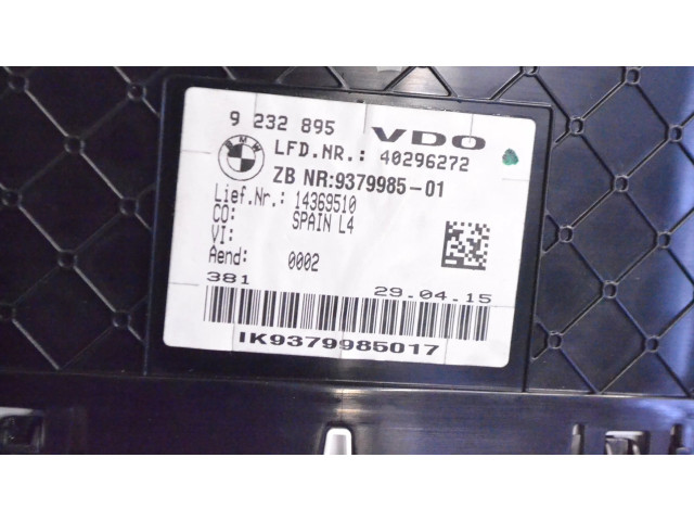 Přístrojová deska  BMW 4 F32 F33 2015 9232895  